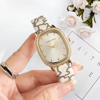 Montre à quartz de luxe Barrypolooem pour femme, personnalisable avec logo ODM, classique, en acier inoxydable, avec cadran en verre et aiguilles en alliage, motif dessin animé