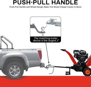 <span class=keywords><strong>Broyeur</strong></span> de branches d'arbres industriel à essence AOYU CE 15hp 420CC, moteur 4 temps, démarrage électrique - Product Image 2