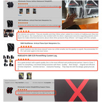 ROEGADYN Nouveaux genouillères de compression, design 7 mm en néoprène rigide, genouillères pour la musculation, soutien pour le crossfit, la musculation en salle de sport