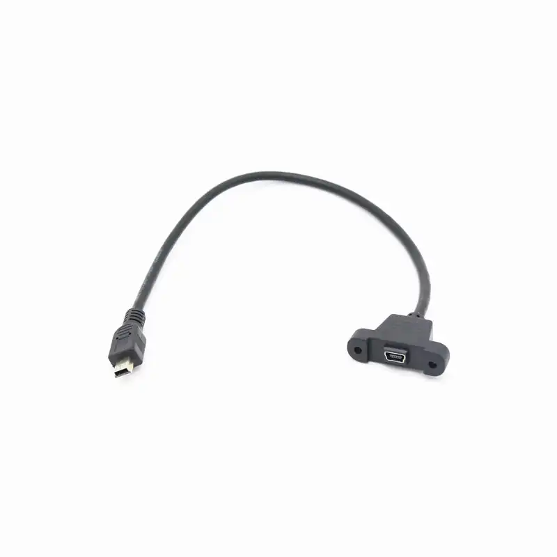 卸売ミニUSB2.0USBミニBオス-USBミニBメスパネルマウントアダプターケーブルネジ付き