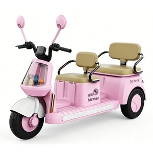 Auto Giocattolo a Tre Ruote in Plastica ABS <span class=keywords><strong>con</strong></span> Batteria, Sedile Comodo per 2-3 Persone, per Bambini da 2 a 4 Anni - Product Image 4