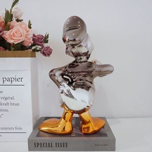 Mới đến vịt animatronic hình tượng nhựa với mạ điện và kết thúc phim hoạt hình vịt tác phẩm điêu khắc - Product Image 6