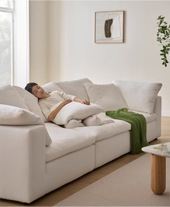 Conjunto <span class=keywords><strong>de</strong></span> sofá nórdico moderno, sofá <span class=keywords><strong>de</strong></span> tela crema, sofá <span class=keywords><strong>de</strong></span> algodón y lino, <span class=keywords><strong>módulo</strong></span> combinado <span class=keywords><strong>de</strong></span> sofá para sala <span class=keywords><strong>de</strong></span> estar - Product Image 5