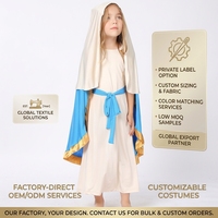 Kostum Cosplay Pertunjukan Panggung Anak-anak Ballroom Jubah Tanpa Lengan Gembala Gaun Maria untuk Anak-anak