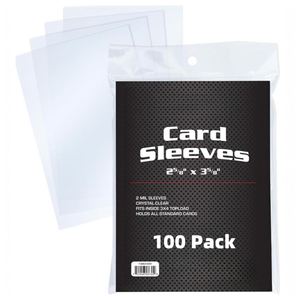 Pochettes souples pour cartes FX Premium 67x94mm 2 Mil transparentes en PP sans PVC et sans acide, imprimées au laser pour cartes à collectionner - Product Image 1