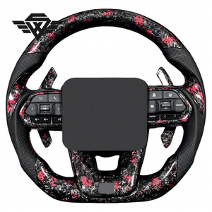 Vente chaude Rouge Feuille Forgé Carbone <span class=keywords><strong>Volant</strong></span> Convient pour Toyota Land Cruiser LC200 LC300 LC79 LC70 LC76 FJ70 FJ79 FJ200 - Product Image 1