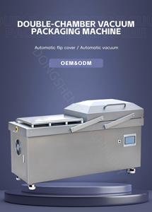 Machine d'emballage sous vide à double chambre, scelleuse de barquettes alimentaires à double chambre, machine d'emballage sous vide - Product Image 4