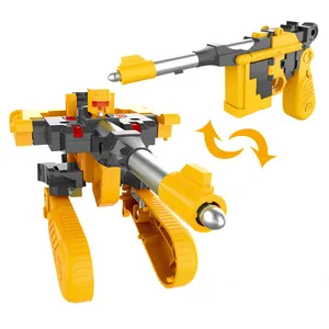ITTL Bestseller Qualität Diy Stem Education Robot Verformbare Kratzer Roboter Kit Spielzeug für Kinder ungiftige Transformation Spielzeug Pistole