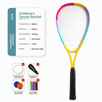 Ensemble de raquettes de squash pour enfants SwiftAce SA-321 23 pouces en alliage d'aluminium pour débutants cordes pré-cordées accessoires complets inclus enfants
