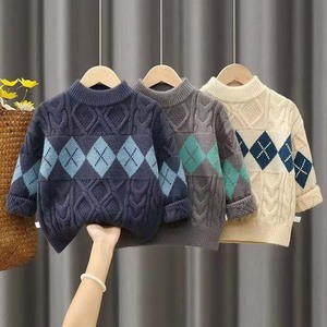 <span class=keywords><strong>Pull</strong></span>-over pour garçon, nouvelle version coréenne 2026, élégant, automne-hiver, chaud, couche de base, grande taille pour garçons - Product Image 1