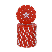 Jetons de poker de casino en ABS durables à bas prix à motifs personnalisés Accessoires de table de roulette Jetons de jeu jetons de poker en plastique coloré