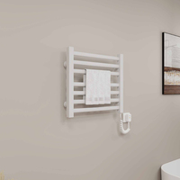 Sèche-serviettes électrique mural étanche IPX4 à 7 barres pour salle de bain