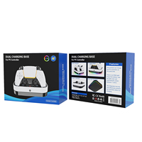 Station de charge double RGB avec support, chargeur rapide et communication filaire pour manette sans fil P5, en plastique