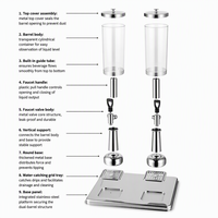 Distributeur d'eau et de boissons froides autonome en métal poli de qualité alimentaire 6L pour la restauration hôtelière Kun Tai