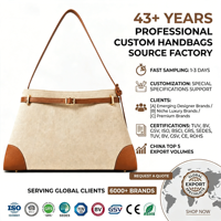 Sac à main pour femme en toile imprimée durable, style plage d'été, avec boucle de ceinture en cuir caramel, sac à bandoulière, logo personnalisé, usine OEM