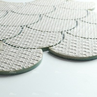Mosaïque Murale Céramique Porcelaine Écaille de Poisson Motif Craquelé Glacé Émaillé Vert Aqua Turquoise pour Piscine