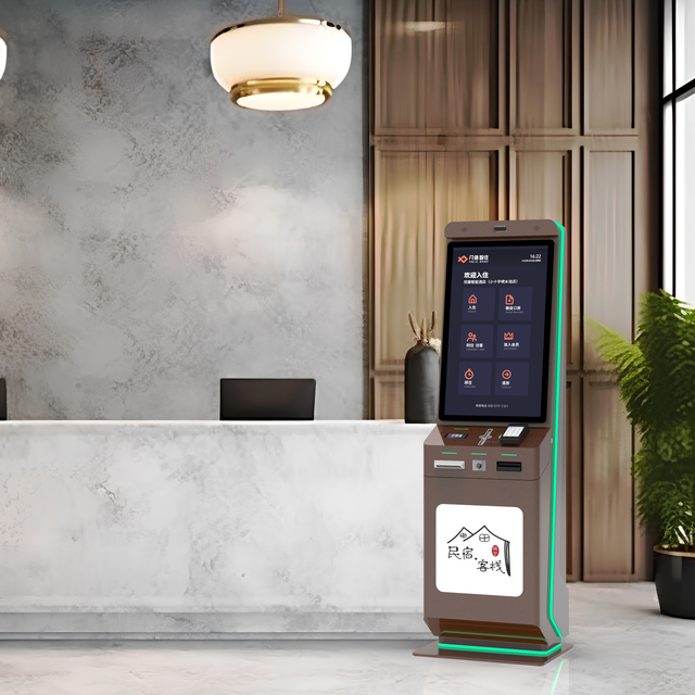 Self Service Hotel Check-In Kiosk With Banknotes Payment Card Reader and Check Out Check In Kiosks