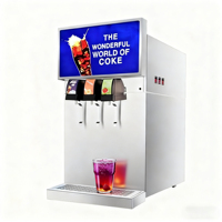 Machine à soda portable commerciale 3 saveurs, écologique, distributeur de boissons gazeuses, pour salon de thé, en acier inoxydable