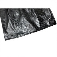 Hochwertiges AOJIE Damenkleid mit V-Ausschnitt, knitterfrei, aus PU-Kunstleder, Mini, schulterfrei, ärmellos, figurbetont, rückenfrei, sexy.