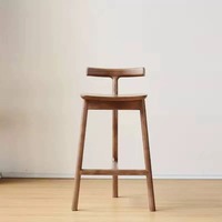 Tabourets de bar modernes en bois massif, chaises de bar pour cuisine, salle à manger, salon, chambre, hôtel, usage extérieur