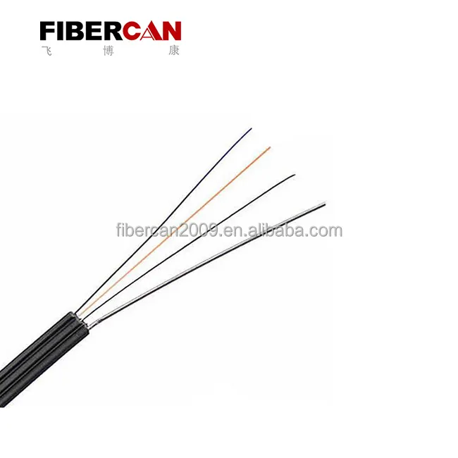 En stock 1core fibre optique Drop Cable wire Ftth câble câbles à fibre optique avec prix au comptant