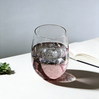 Verre à eau créatif personnalisé LB en verre coloré électroplaqué, tasse à boire étoilée, verre à vin sans pied en forme d'œuf