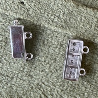 Entretoises à double boucle en argent S925 pour bracelet et collier
