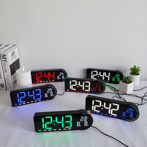 <span class=keywords><strong>Horloge</strong></span> <span class=keywords><strong>Murale</strong></span> Numérique LED Intelligente <span class=keywords><strong>pour</strong></span> la Maison, avec Affichage de la Température, Date, Calendrier et Alarme, Idéale <span class=keywords><strong>pour</strong></span> le Salon et le Bureau - Product Image 3