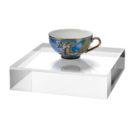 Cubes en acrylique sur mesure pour présentation de céramiques de musée, blocs solides transparents polis, supports de présentation en lucite pour bijouteries