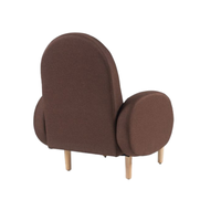 Chaise de lecture de salon pieds en bois canapé simple chaise occasionnelle accoudoirs en éponge à ressort haut oreillers à dossier haut fauteuil d'appoint