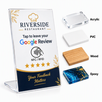 Carte de commentaires RFID NFC SIKA, mini-étiquette PVC étanche, support de table, plaque de commentaires pour comptoir de restaurant