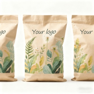 Sachets refermables en plastique personnalisés, imprimés, réutilisables, à fond plat, anti-odeur, en Mylar, pour l'emballage d'agriculture, de terreau, d'aliments et de semences - Product Image 3