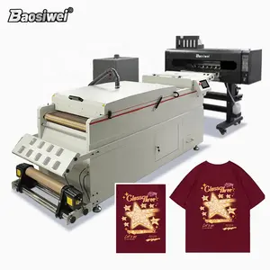 Baosiwei 4 i3200 dtf impressoras equipadas com shaker e secador 60 dtf impressora Inkjet T-shirt máquina de impressão