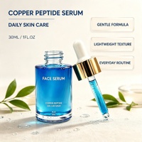 Sérum multi-peptides au cuivre avec acide hyaluronique, hydratant, anti-âge, réparateur de la barrière cutanée, illuminateur et éclatant pour la peau