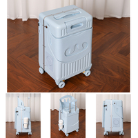 Valise rigide pour enfant 22-23 pouces en ABS, robuste et durable, avec siège enfant intégré, roulettes pivotantes renforcées et serrure TSA – Indispensable pour toute famille