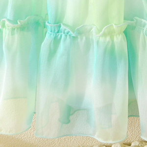 ชุดเดรสเด็กผู้หญิงแขนบานลายดอกไม้ลูกไม้สไตล์หวาน ระบายอากาศได้ดี ผ้าเนื้อนุ่ม สวยสง่า เหมาะสำหรับใส่ทุกวัน - Product Image 6