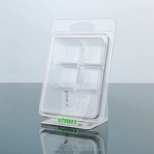 <strong>Custom</strong> Clear Plastic Candle 6 Cavity Blister Molds Transparent <strong>Wax</strong> <strong>Melts</strong> <strong>Clamshell</strong> Packaging with Square/Round/Heart Cativies - Product Image 6