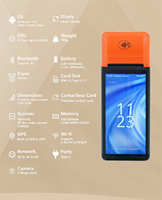Экономичный портативный POS-терминал GOODCOM на Android 14 с NFC, Bluetooth, USB-термопринтером, OEM/ODM, 3 ГБ ОЗУ, 32 ГБ SSD
