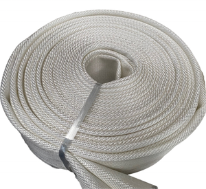 Tuyau de lutte contre l'incendie blanc à haute pression de 16 barres, tube de 3 pouces d'épaisseur en toile polyester PVC - Product Image 1