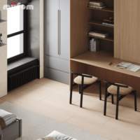 Bureau avec porte coulissante et petit vestiaire gris ensemble de meubles modernes pour chambre à coucher grain de bois clair