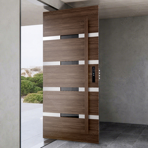<span class=keywords><strong>Design</strong></span> moderno Custom venature del legno colore Pivot <span class=keywords><strong>porta</strong></span> anteriore per le case <span class=keywords><strong>di</strong></span> sicurezza esterna <span class=keywords><strong>porta</strong></span> d'ingresso - Product Image 5