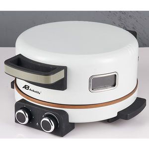 Machine à pâte à pizza électrique automatique Anbolife de grande taille avec plaque de cuisson en pierre, machine à pain arabe, four à pizza électrique - Product Image 1