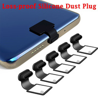 Bouchon anti-poussière de téléphone en silicone anti-perte Port de charge Type-C Bouchon anti-poussière Mirco USB Port de charge Protecteur Housse anti-poussière pour iphone