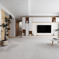 Carreaux de porcelaine modernes antibactériens, résistants à l'usure et antidérapants pour sols et murs, en travertin super blanc et beige, diverses tailles : 60x60, 60x120, 75x150
