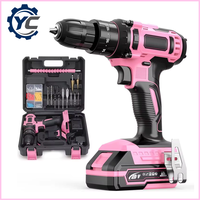 Perceuse électrique OEM la plus vendue, portable, sans fil, lithium-ion, sans balais, rechargeable, 20V, à vitesse variable, pour usage domestique, ensemble d'outils électriques