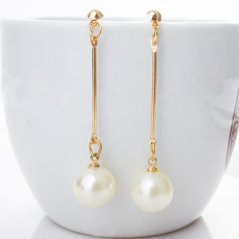 925 sterling Silver Pearl dangle Earrings cho phụ nữ dài bông tai chuỗi vàng mạ ngọc trai thả bông tai