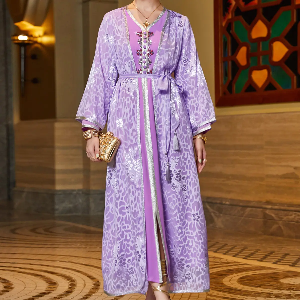 Caftan Kaftan Dresses OEM Abaya Muslim Women Traditional Muslim Clothing&Accessories Dress