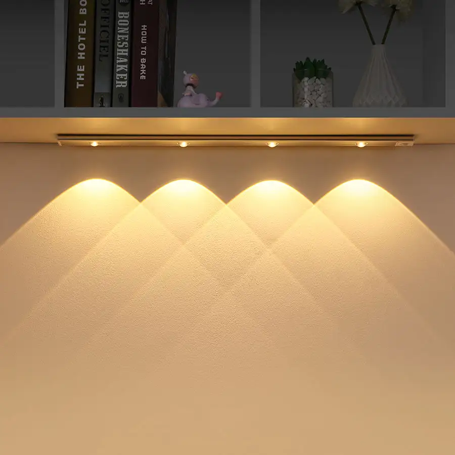 led strip light for kitchen cabinet,hill ripple lamps thin intelligent human body induction lamp rechargeable long strip light