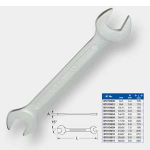 BRILLIANT TOOLS - BT010903 Double <b>open</b> ended <b>spanner</b> - EAN 4042146773574 WRENCHES <b>OPEN</b> <b>END</b> WRENCHES - Product Image 2