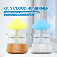 Veilleuse LED électrique Goutte d'eau Aroma Mist Air Humidifier Rain Cloud Humidifier Aroma Oil Diffuser